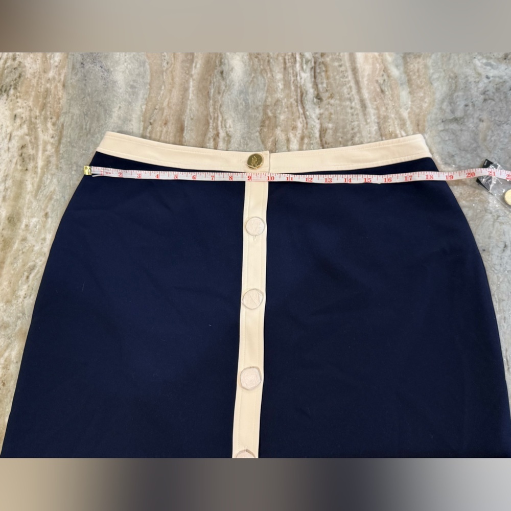 NWT Women’s LAUREN RALPH LAUREN Button front two tone pencil skirt- Size 14 - Picture 5 of 9